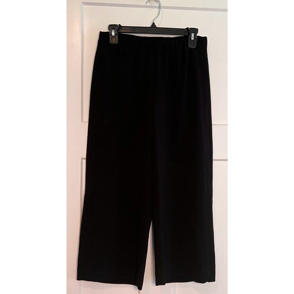 White House Black Market The Wide Leg Crop Pants High Rise Black Size 2